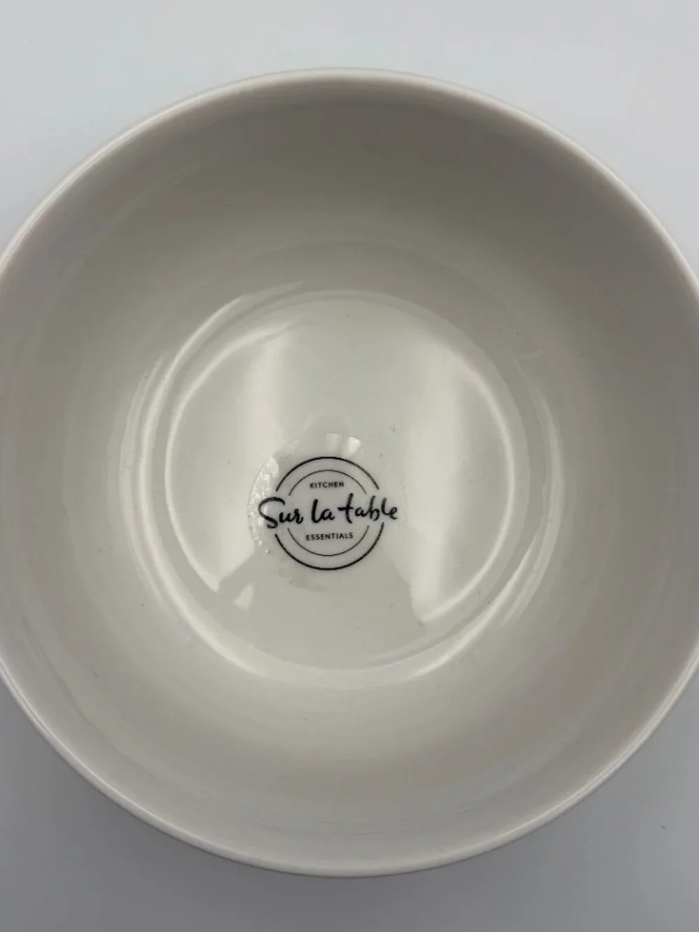 Sur La Table Kitchen Essentials Set of 4 Fine Ceramic Cereal Bowls White 5.75